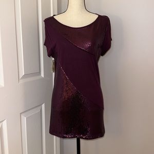 Kenar Sparkly Cap Sleeve Top